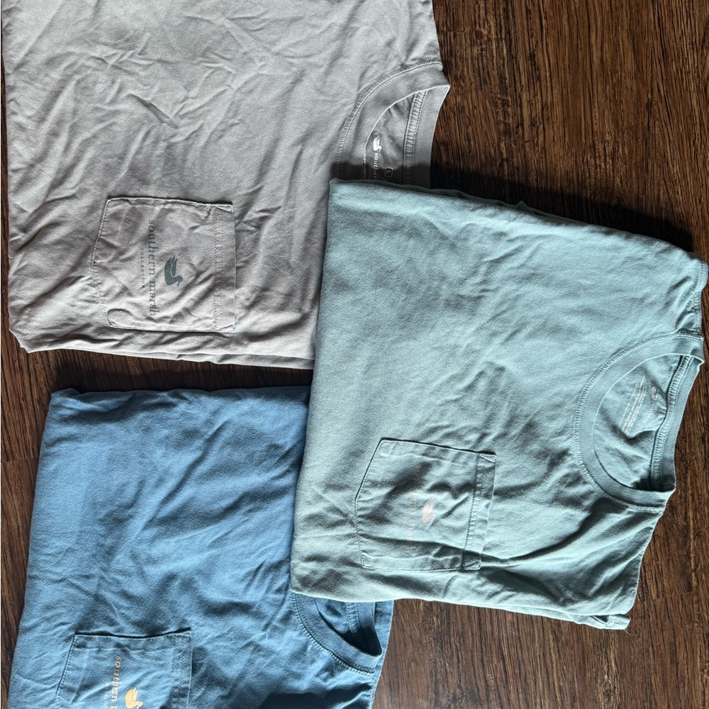 Southern Marsh Short Sleeve Tees bundle- Gray, Blue, Green